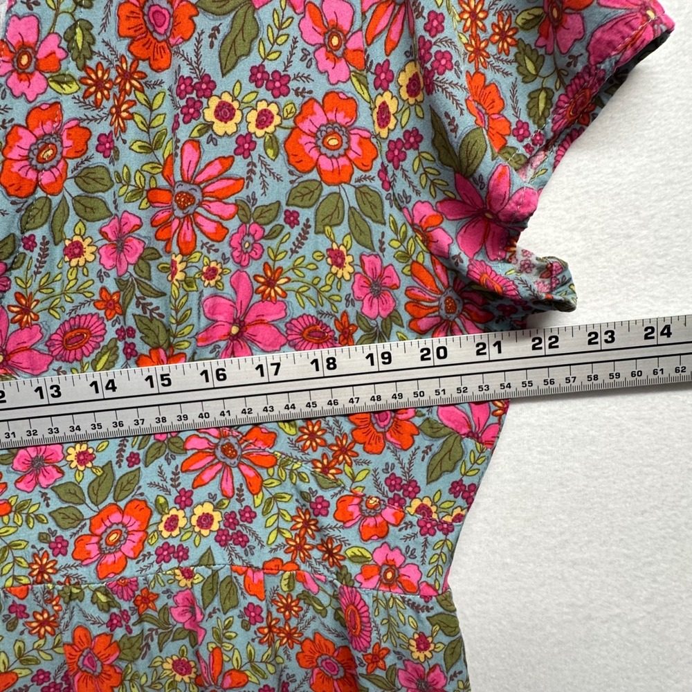 Natural Life Evangeline Maxi Dress Women XL Floral Boho Tiered V-Neck Pockets - Picture 11 of 13